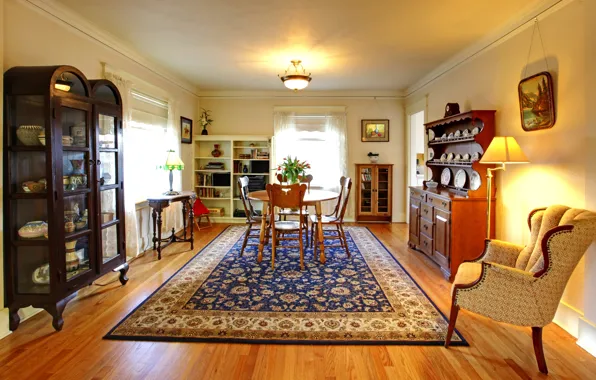 Interior, cute, old house, dining room