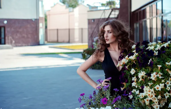 Небо, девушка, модель, арт, красивая, Beautiful, мода, Model
