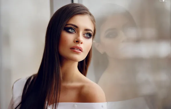 Картинка взгляд, девушка, окно, Dmitry Arhar, Алина Сабирова
