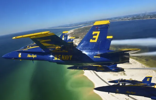 Delta formation, fly, Blue Angels