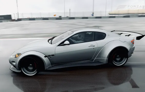 Maserati, HDR, Drift, Rain, Game, Maserati Grant Turismo, FM7, UHD