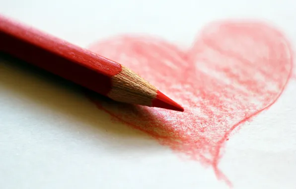 Картинка фон, сердце, карандаш