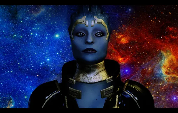 Картинка Mass Effect, азари, Самара, Samara