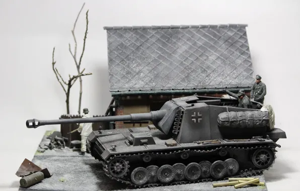 Картинка игрушка, истребитель танков, моделька, противотанковая САУ