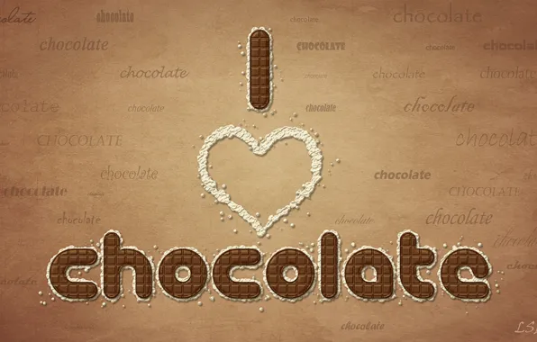 Шоколад, слова, chocolate, I love chocolate