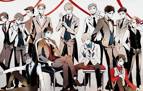 Аниме, арт, фигуристы, парни, персонажи, Yuri on Ice, Юрий на льду