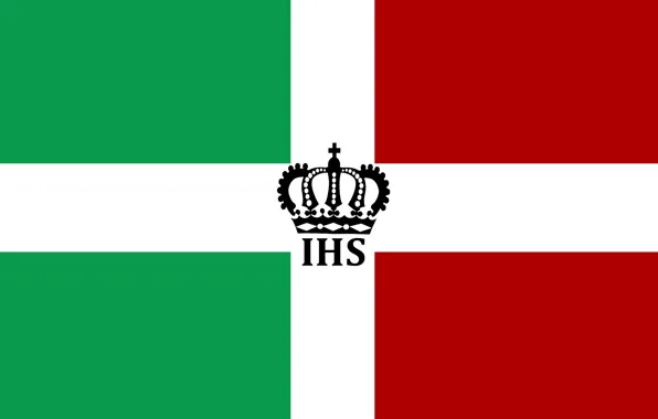 Green, red, Italy, crown, flag, Italia, Flags, Jesus