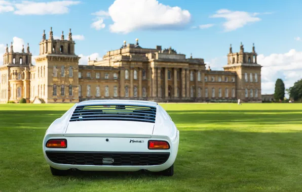 Цвет, Авто, Lamborghini, Белый, Дом, Машина, 1971, Автомобиль