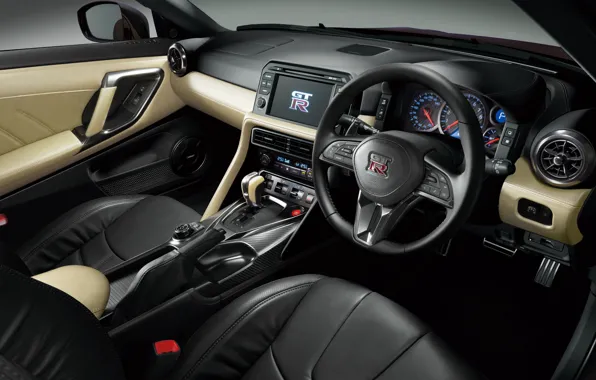 Nissan, GT-R, салон, R35, JP-Spec, 2019, Naomi Osaka, Japan version