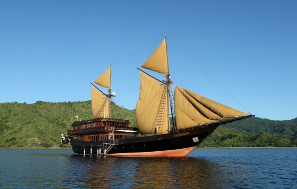 Море, путь, корабль, парусник, omnitrips private yacht, Alila Purnama