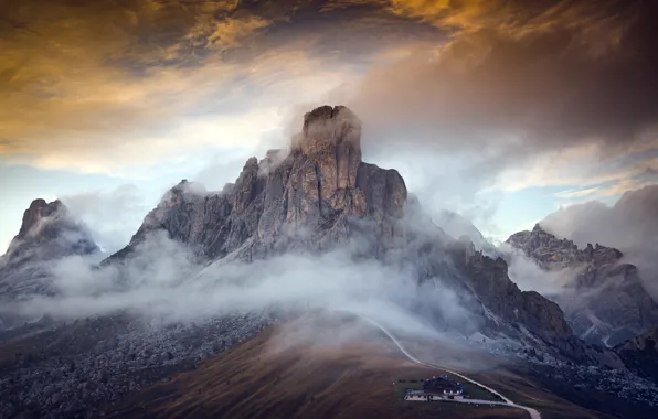 Clouds, Landscape, Italy, Mountain, Natur, Dolomites Italy