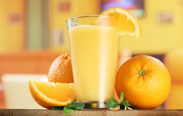 Апельсины, мята, дольки, orange, orange juice, апельсиновый сок, mint, cloves