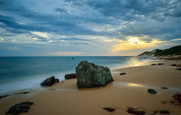 Море, пейзаж, закат