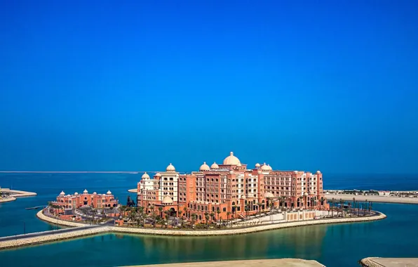 Sky, ocean, water, hotel, building