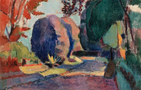 Картинка пейзаж, картина, Люксембургский сад, Анри Матисс