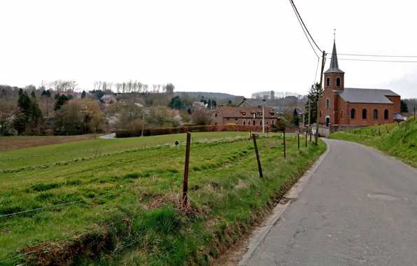 Nature, Landscape, Belgium, architecture, Photography, Church, Countryside, Brabant Wallon