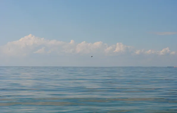 Море, пейзаж, облака