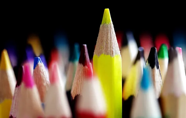 Red, yellow, pencil