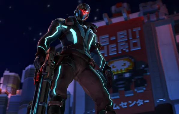 Солдат, шлем, винтовка, overwatch, Jack Morrison, soldier 76