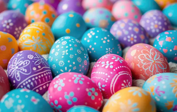 Картинка фон, яйца, colorful, Пасха, happy, texture, background, spring