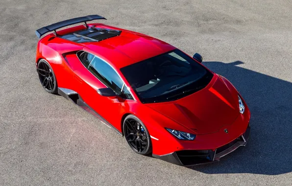 Картинка Lamborghini, Ламборджини, вид сверху, Novitec, спортивный автомобиль, Lamborghini Huracan