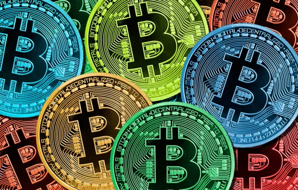 Цветные, монеты, fon, bitcoin, биткоин, btc