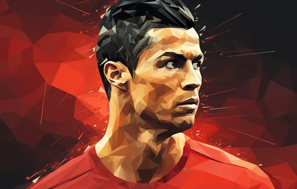 Cristiano Ronaldo, футболист, Барселона, Barcelona, Кристиану Роналду, Paint Art