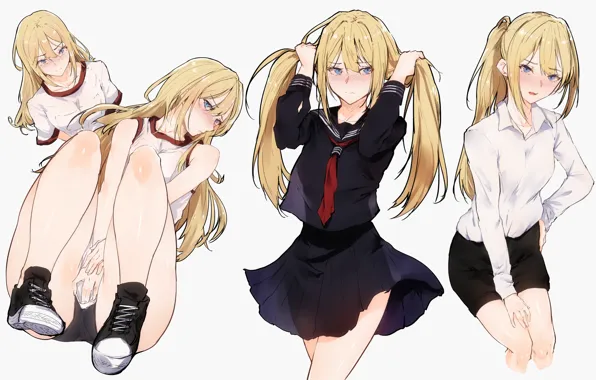 Картинка девушка, аниме, арт, блондинка