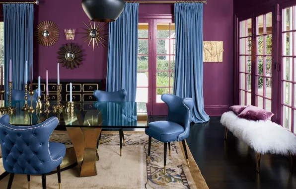 Дизайн, стиль, комната, интерьер, столовая, сочетание цветов, Pratt and Lambert, by Stephen Pappas interiors