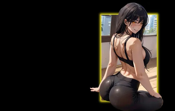Girl, hot, sexy, anime, pretty, butt, babe, workout