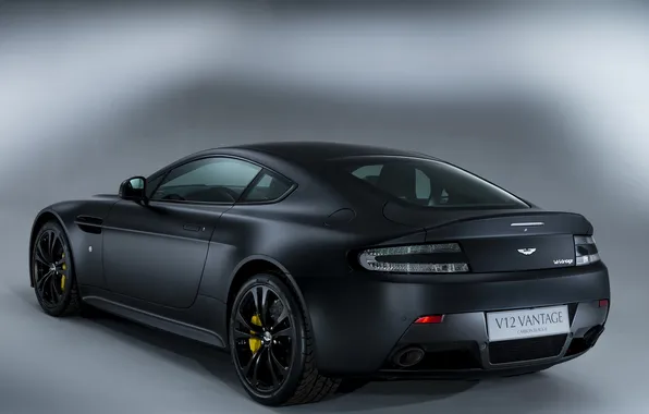 Машина, Aston Martin, черный, Vantage, астон мартин, карбон, V12, Carbon Black II