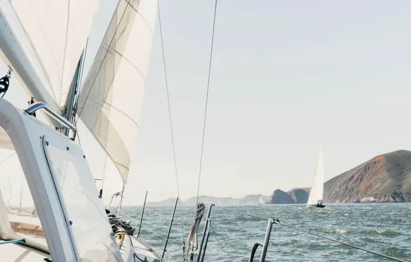 Море, волны, скалы, побережье, яхты, паруса, Thom Milkovic yacht cruising lifestyle