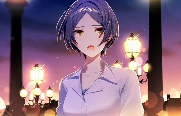 Девушка, фонари, IdolM@ster