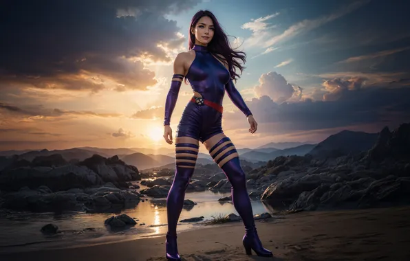 Картинка precision, superhero, psylocke