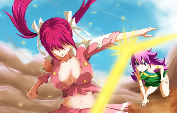 Sky, anime, pretty, fight, manga, japanese, Fairy Tail, oppai