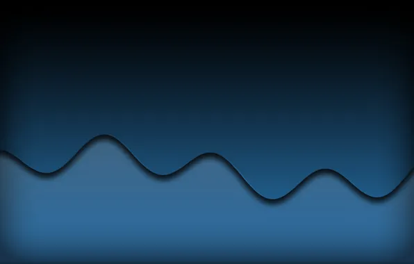 Волны, синий, абстракция, узоры, линий, waves, blue, patterns
