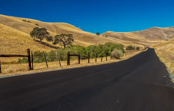Картинка дорога, небо, пейзаж, California
