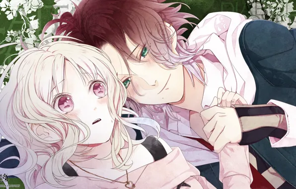 Девушка, пара, вампир, парень, diabolik lovers, Райто