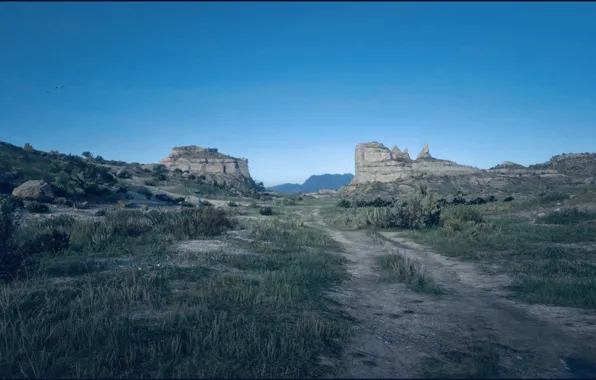 HDR, Heaven, Blue Sky, Rock, Horizon, Landscape, Game, UHD