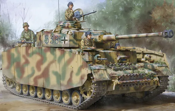 Германия, танк, jason, средний, Pz.Kpfw. IV Ausf. H, войска сс, waffen SS