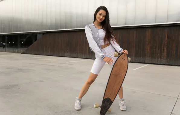 Простота, скейт, simplicity, очарование, skate, white top, charm, белый топ