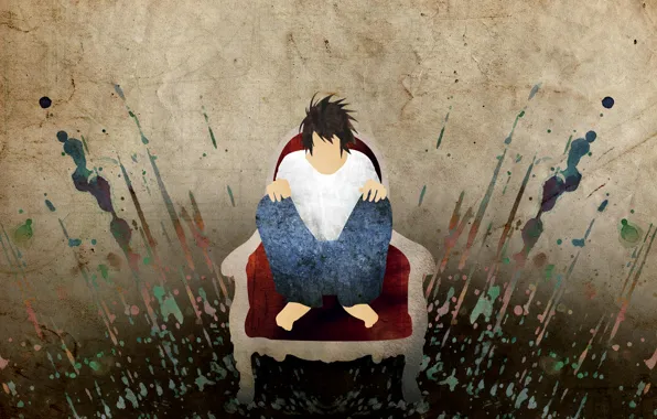 Минимализм, Death Note, тетрадь смерти, L Lawliet