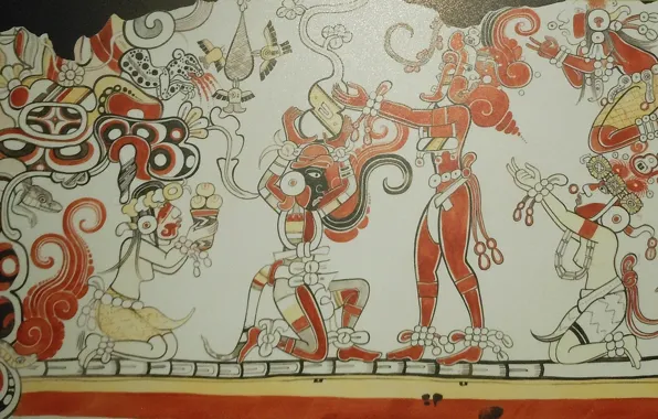 Стиль, искусство, росписи, Паленке, фрески, майа, Сан-Бартоло, Murals and Monuments