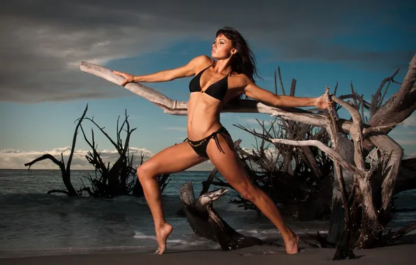Hot, sexy, legs, boobs, pose, bikini, dead tree, jessie layne