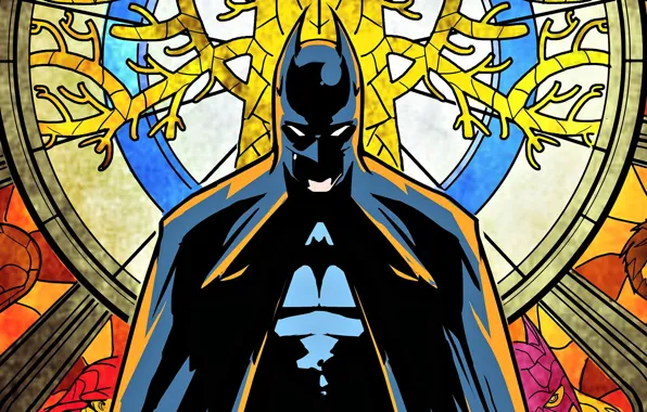 Фильм, бэтмен, герой, витраж, Batman, комиксы, тёмный рыцарь, hero