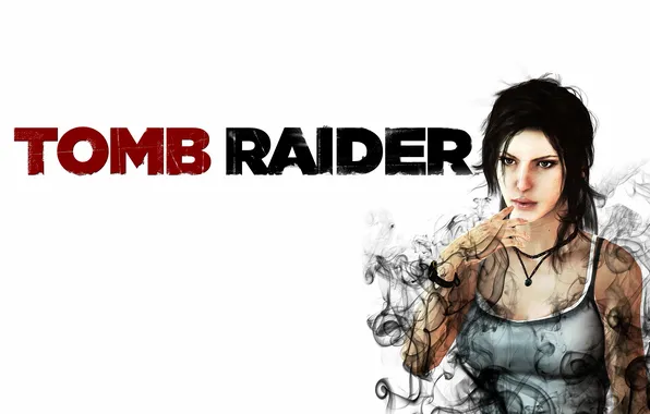 Картинка дым, арт, Tomb Raider, Лара Крофт, Lara Croft