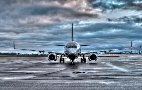Аэропорт, самолёт, Boeing 737