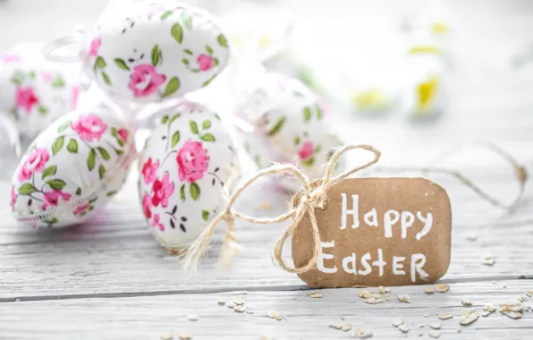 Цветы, Пасха, happy, flowers, spring, Easter, eggs, decoration