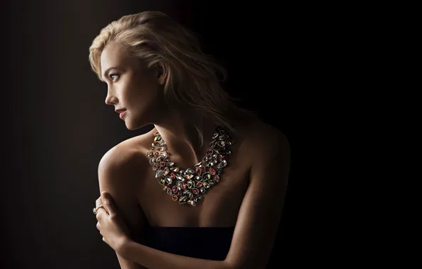 Взгляд, девушка, свет, украшение, Karlie Kloss