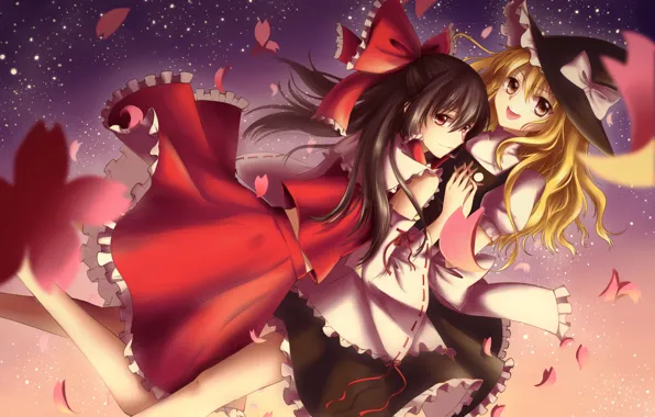 Девушки, аниме, арт, Touhou, Тоухоу